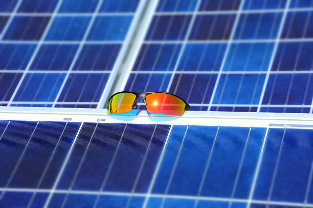 Solar panel and sunglasses