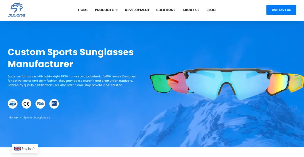 custom sport sunglasses manufacturer