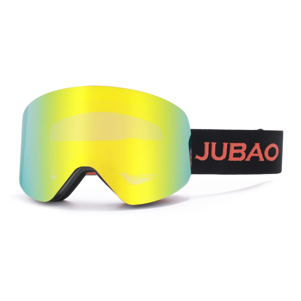 снежные очки JUBAO, Золотая светоотражающая линза